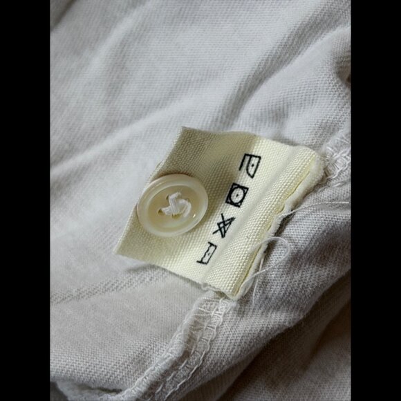 Buck Mason Polo Shirt XL Mens Ivory Short Sleeve Woven Cotton - Picture 8 of 9